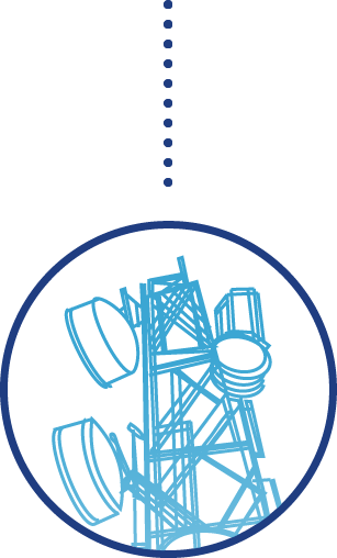 Ícone Infraestrutura Telecomunicações